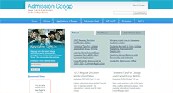 Desktop Screenshot of admissionscoop.com