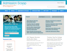 Tablet Screenshot of admissionscoop.com